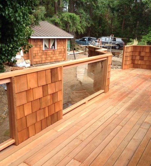Clear Grade Western Red Cedar Decking Installation